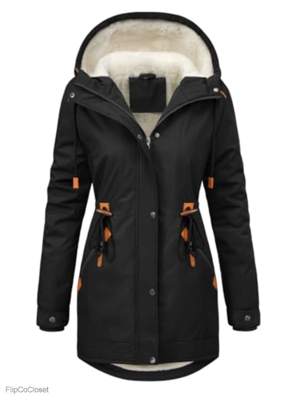 Women's Winter Parka Coat Fleece Lined Thicken Jacket